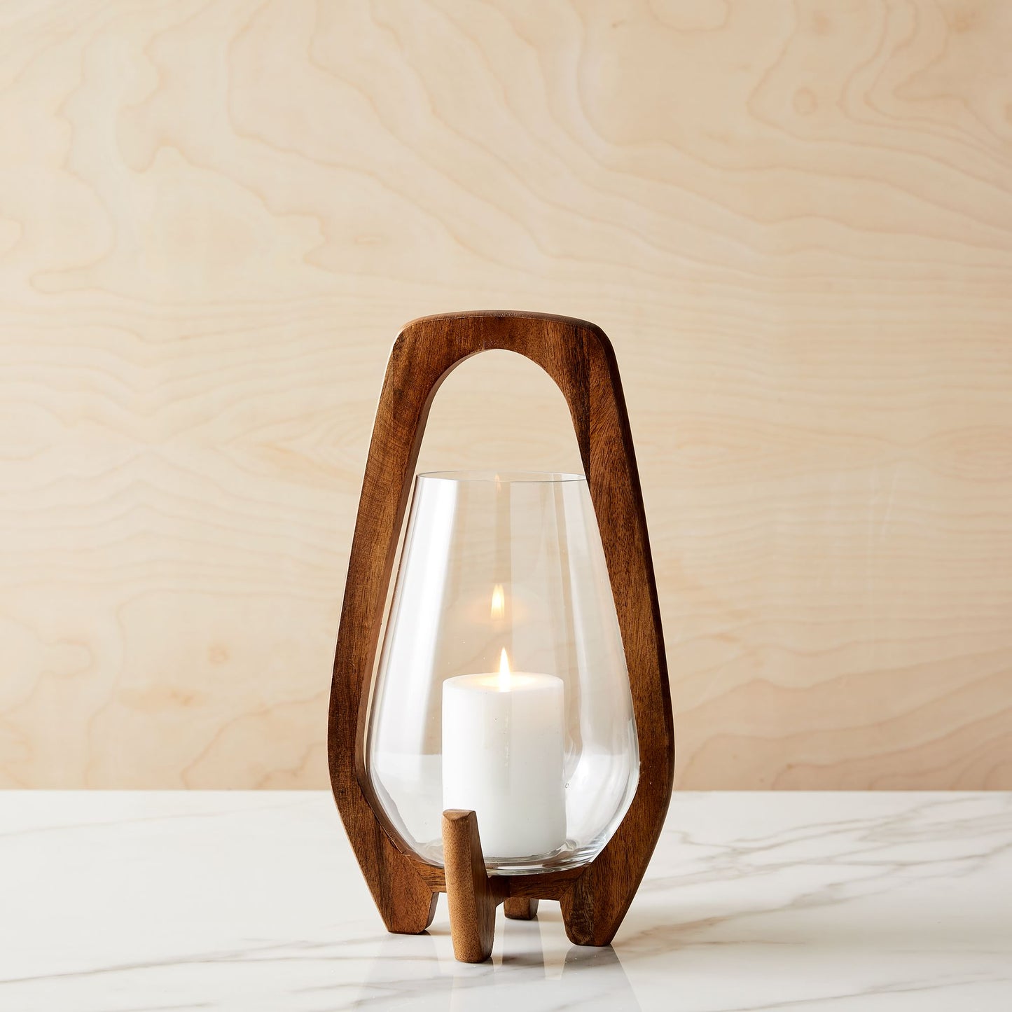Mid-Century Wood Lanterns