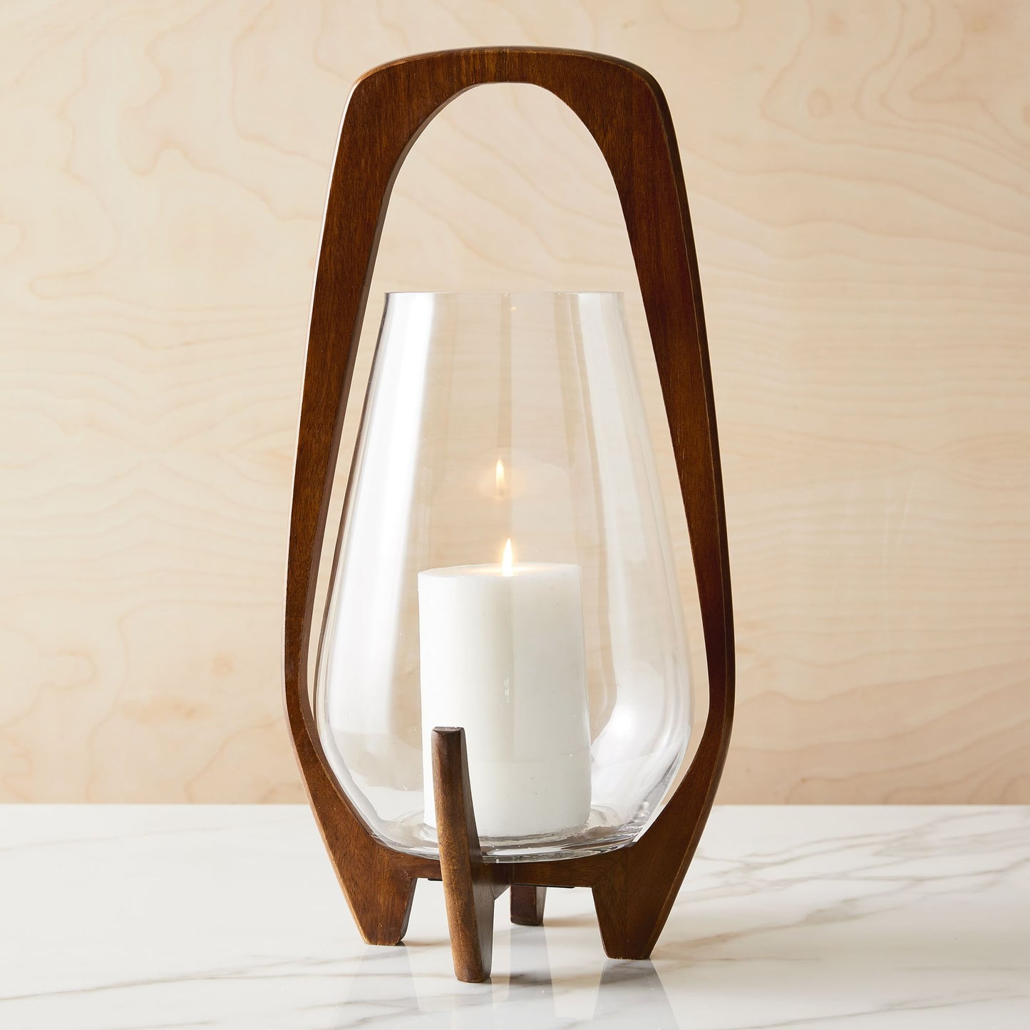 Mid-Century Wood Lanterns